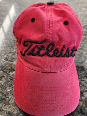 Red Titleist Hat with NC State Logo